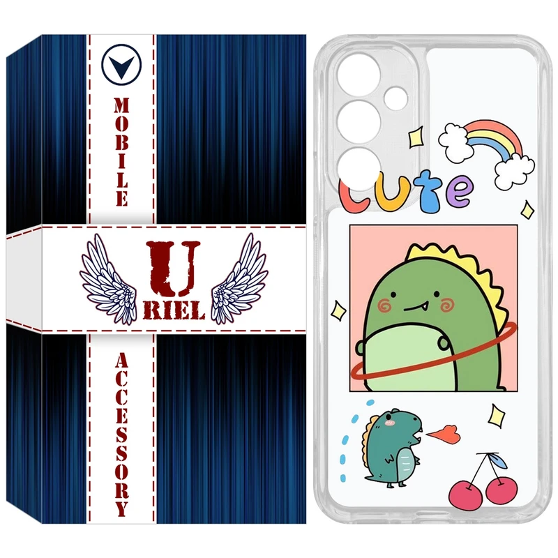 کاور یوریل مدل Clear کد 20 طرح دایناسور مناسب برای گوشی موبایل سامسونگ Galaxy A54