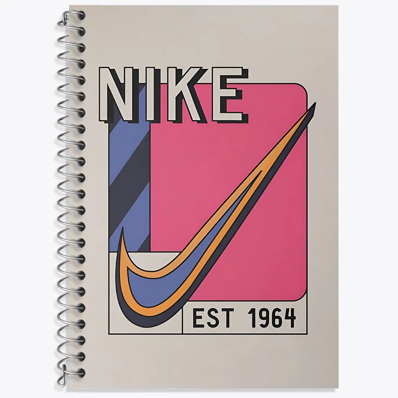 دفتر زبان 50 برگ خندالو مدل سه خط طرح نایک (Nike) کد N2668