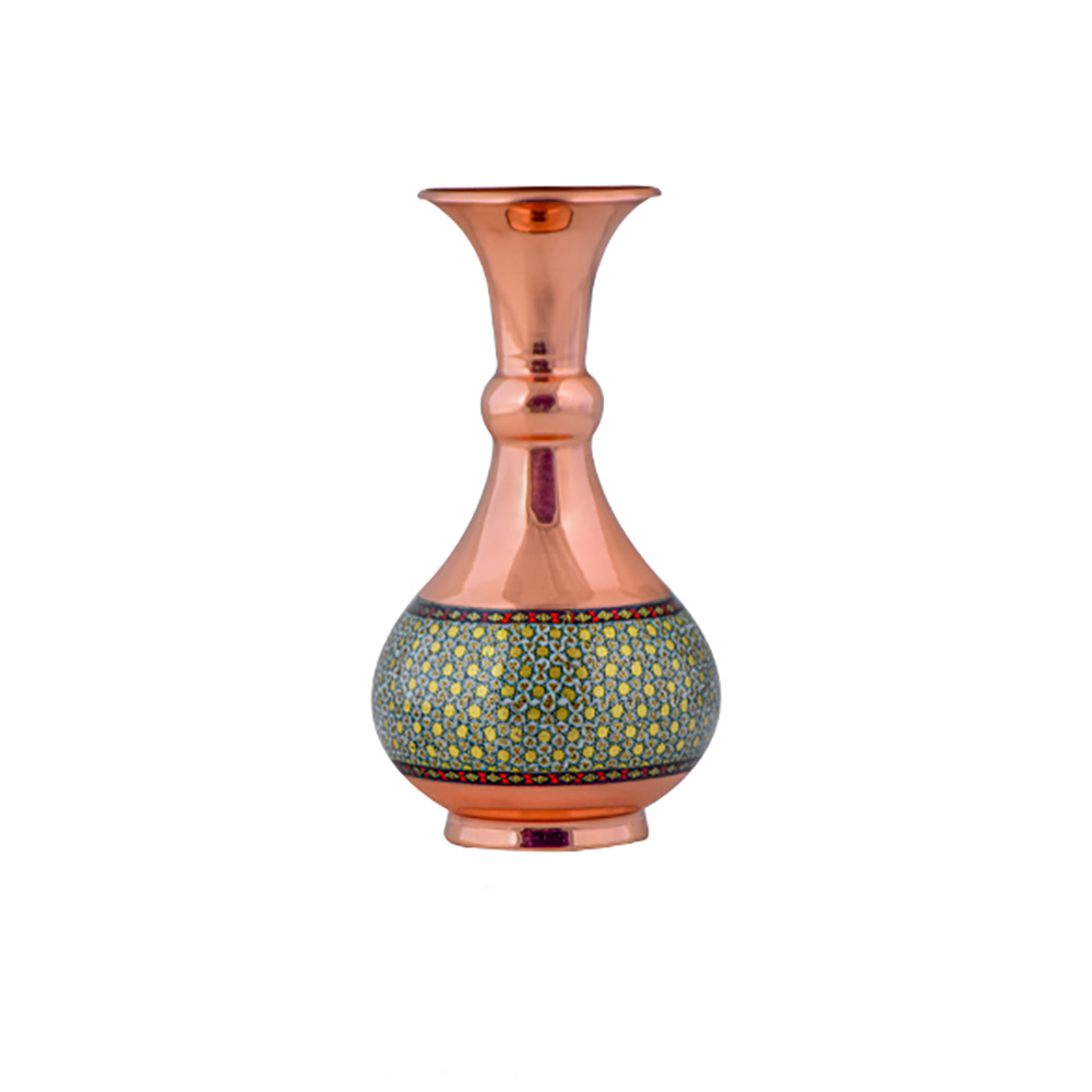 گلدان خاتم کاری آقاجانی مدل 30 کد K055