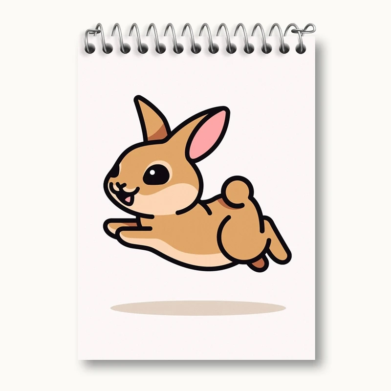 دفتر یادداشت 50 برگ خندالو مدل حیوانات بامزه خرگوش کد 28184