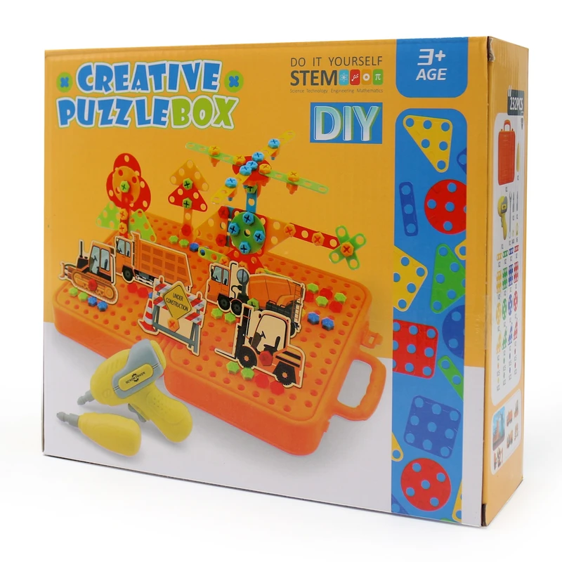 ساختنی 232 تکه مدل پازل دریل دار طرح شهرسازی