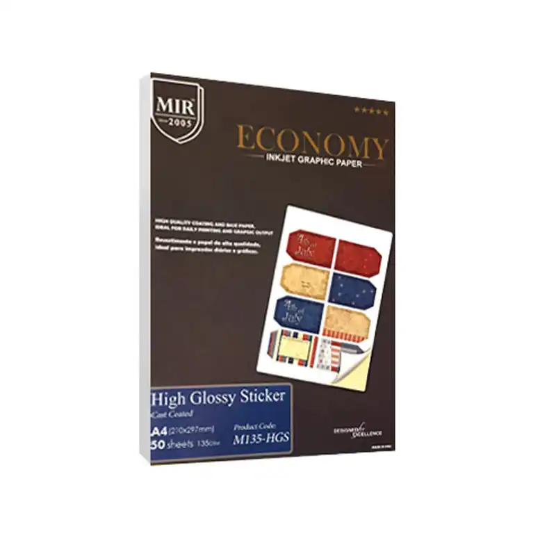 کاغذ چاپ عکس گلاسه میر مدل Sticker سایز A4 بسته 50 عددی