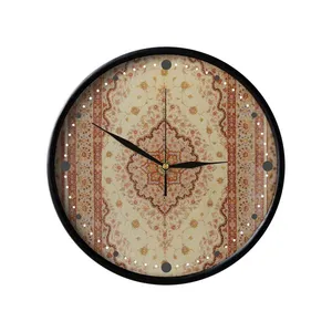 ساعت دیواری مدوپد طرح فرش قم لچک و ترنج مدل C-Ghom074