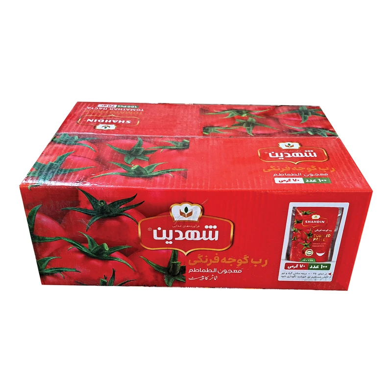 کنسرو رب گوجه فرنگی شهدین - 70 گرم بسته 100 عددی