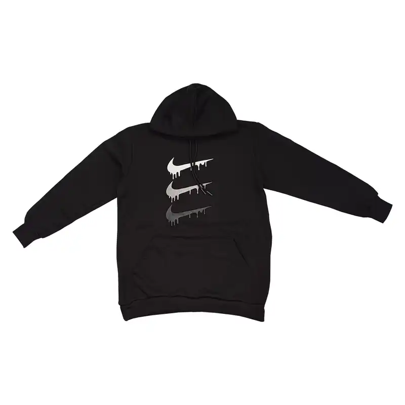 هودی زنانه مدل فوتر ضخیم تو کرکی رنگ مشکی