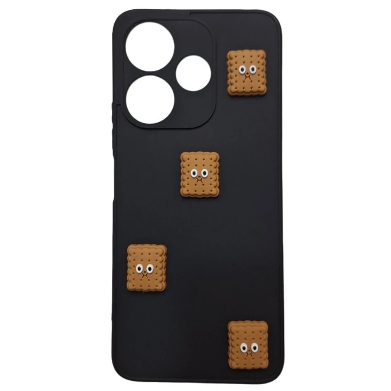 کاور طرح عروسک بیسکویت برجسته مدل Redmi13 مناسب برای گوشی موبایل شیائومی Redmi 13 4G
