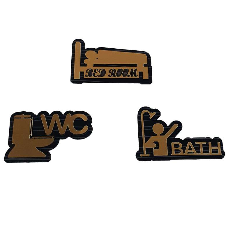 تابلو نشانگر طرح دستشویی و حمام و اتاق خواب کد 397 مجموعه 3 عددی تابلو نشانگر طرح دستشویی و حمام و اتاق خواب کد 397 مجموعه 3 عددی