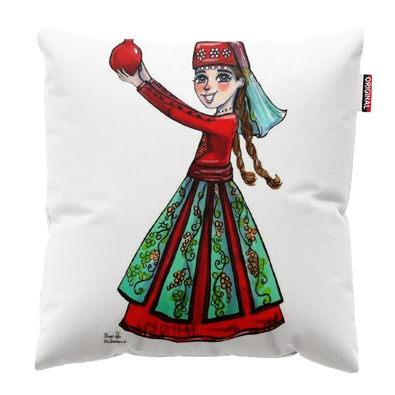 کوسن پاد آفرین مدل دختر کد 820 سایز 30*30 سانتی متر