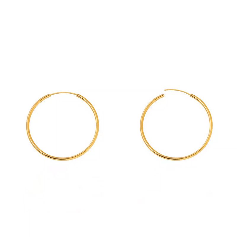 گوشواره طلا 18 عیار زنانه مدل حلقه ای T15 -  - 1