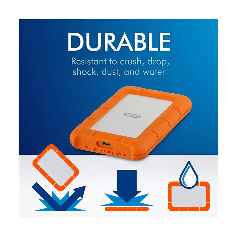 هارد دیسک اکسترنال لسی مدل RUGGED USB-C ظرفیت 5 ترابایت