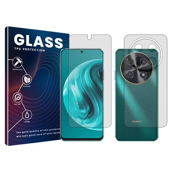 محافظ صفحه نمایش شفاف گلس مدل Resistant‌ مناسب برای گوشی موبایل هوآوی  Nova 12i به همراه محافظ پشت گوشی