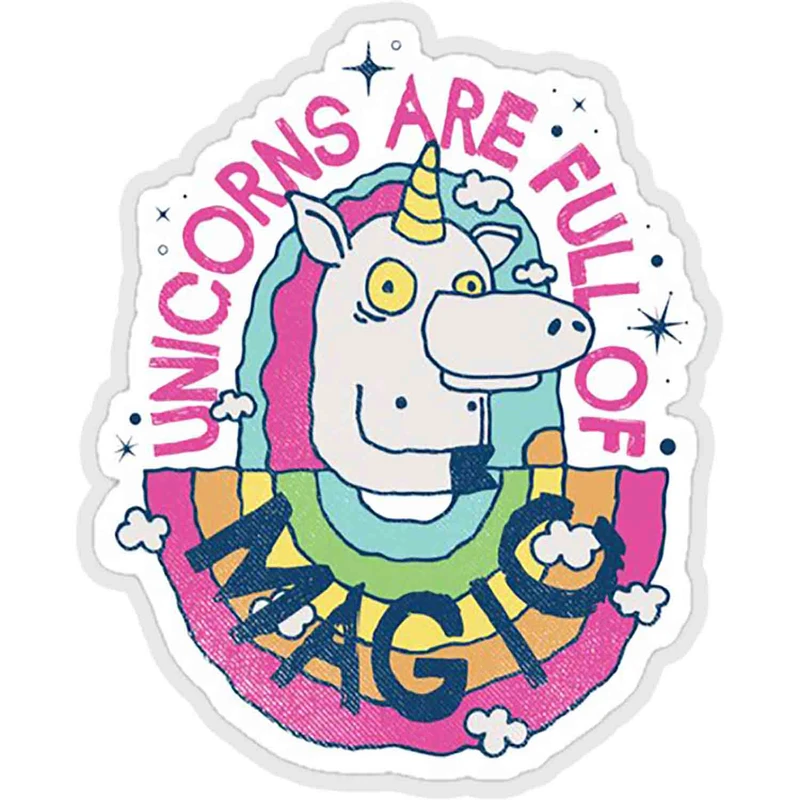 استیکر لپ تاپ طرح unicorns are full of magic کد ST1961