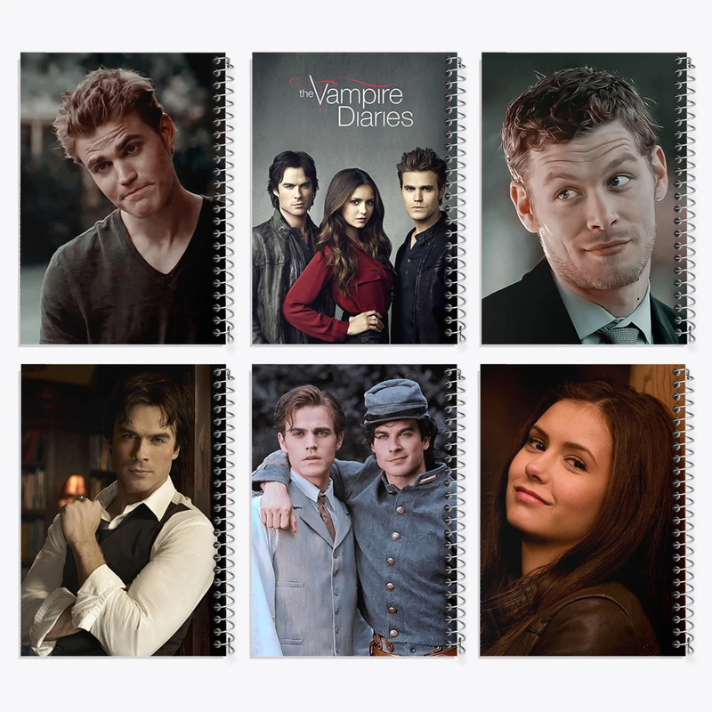 دفتر مشق 50 برگ خندالو طرح خاطرات خون آشام (The Vampire Diaries) کد 715 مجموعه 6 عددی