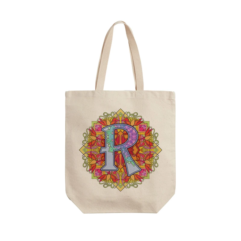 ساک خرید ترمه طراحان ایده مدل حرف R ماندالا کد cfp2968 - L