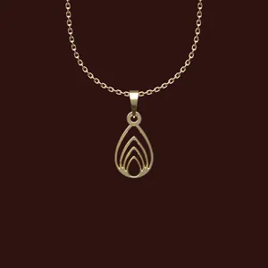 گردنبند طلا 18 عیار زنانه مدوپد مدل هندسی کد X2-1-1161