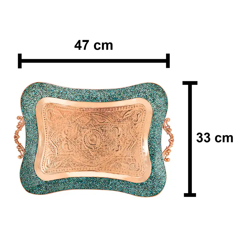 سرویس 14 پارچه چای خوری فیروزه کوبی مدل شاهپسند کد HQ6040nobx