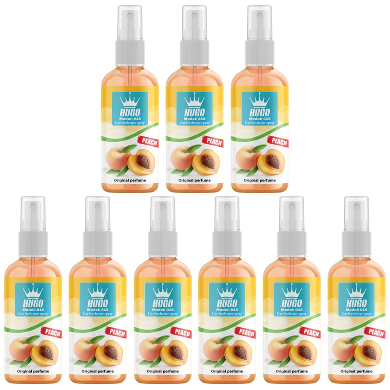 اسپری خوشبو کننده خودرو هوگو مدل هلو کد 015 حجم 50 میلی لیتر بسته 9 عددی