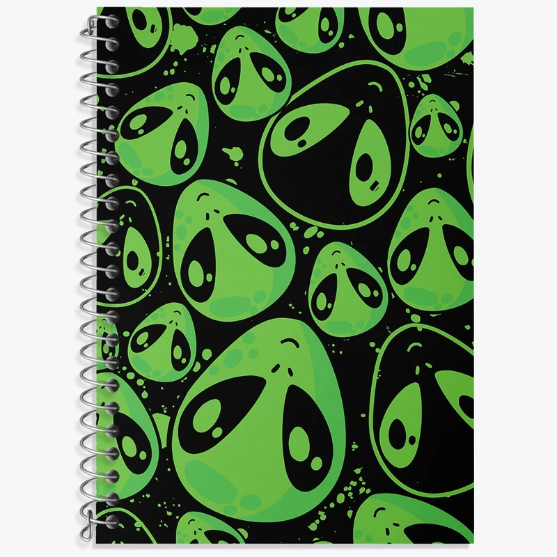 دفتر زبان 50 برگ خندالو مدل سه خط طرح آدم فضایی کد N878