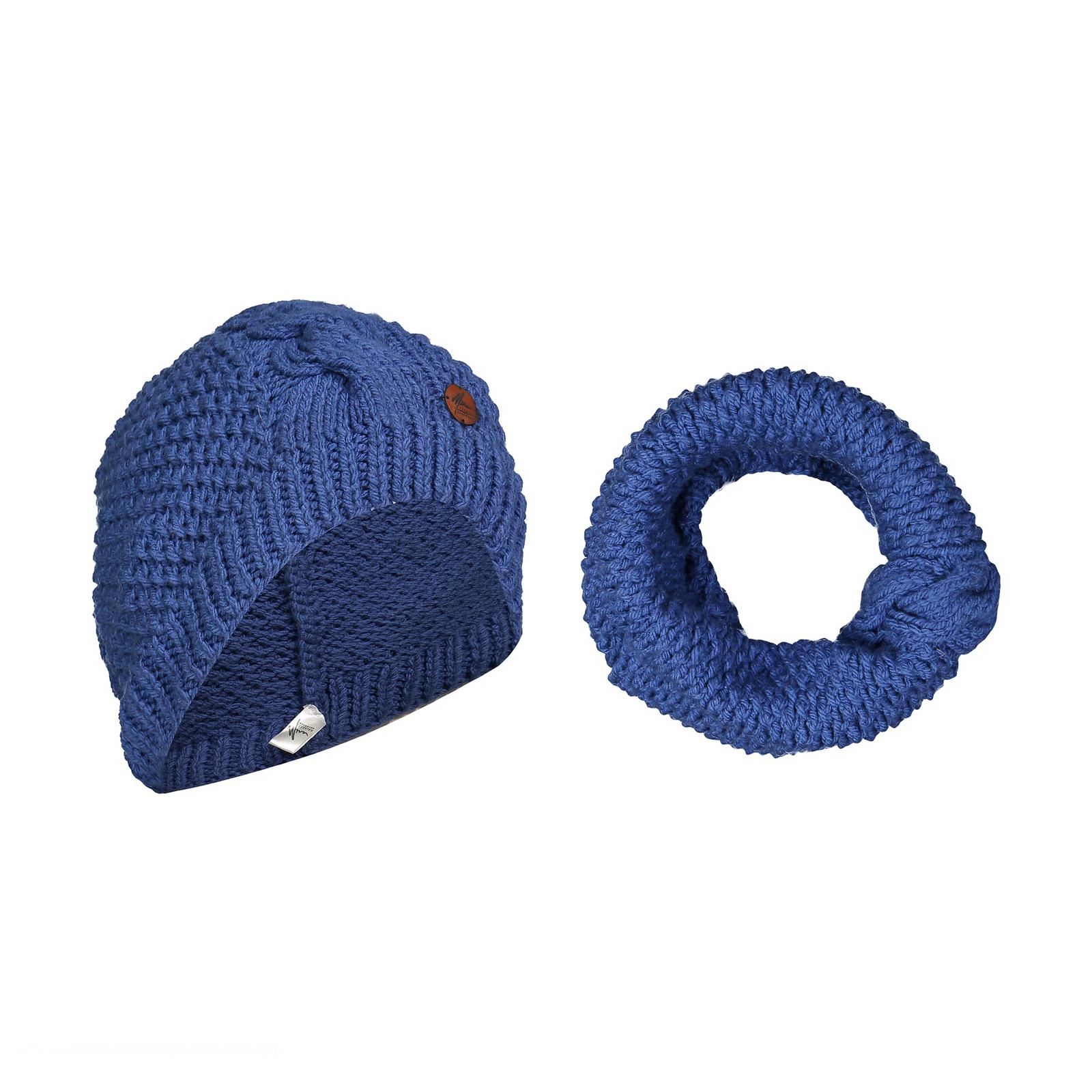 ست کلاه و شال گردن بافتنی میرافشن مدل Azure