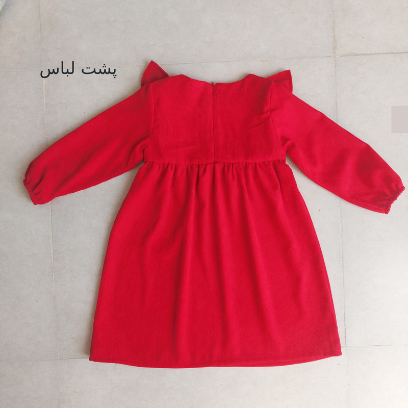 پیراهن دخترانه مدل یقه پرپره