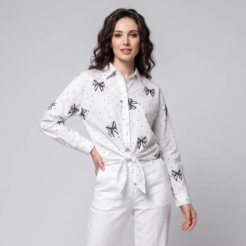 شومیز زنانه مدل پاپیون