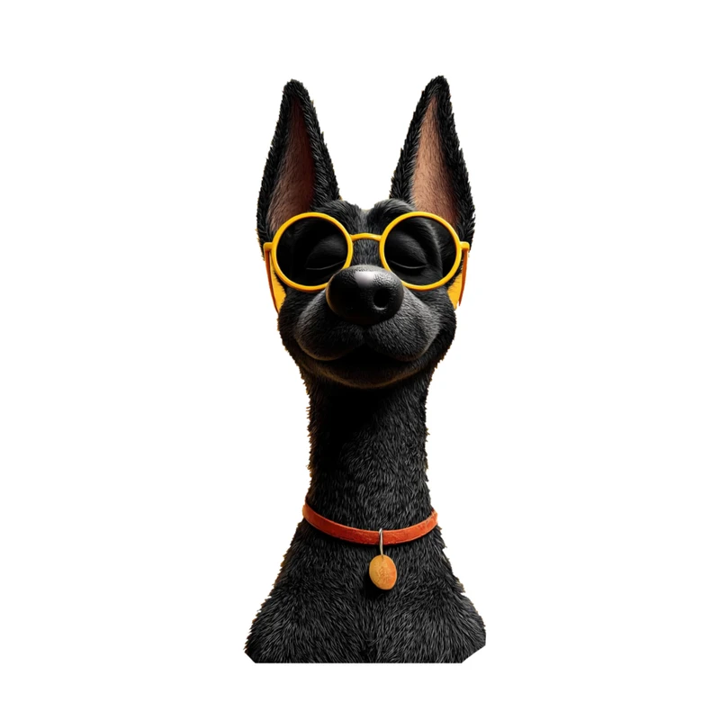 استیکر پارچه و لباس پاد آفرین مدل کارتونی سگ بامزه جذاب کد 1366