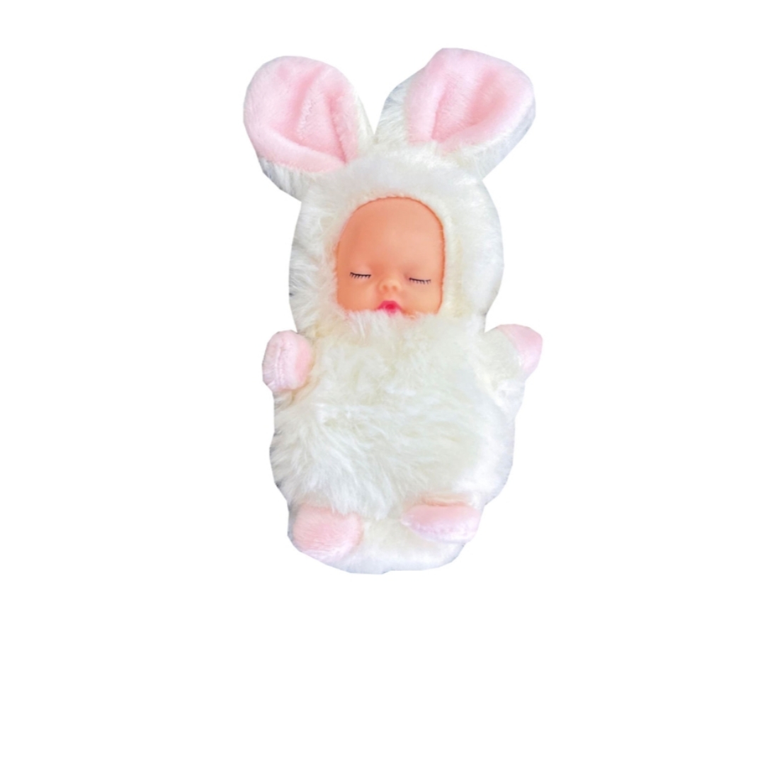 عروسک مدل نوزاد طرح خرگوش ارتفاع 15 سانتی متر
