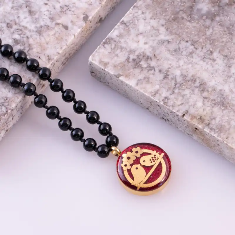 گردنبند زنانه زرسام مدل مرغ عشق کد 10007762