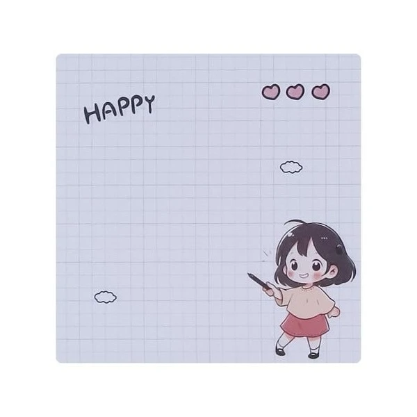 کاغذ یادداشت چسب دار مدل ژیبو کد 1280 سایز 7.5*7.5 سانتی متر بسته 50 عددی