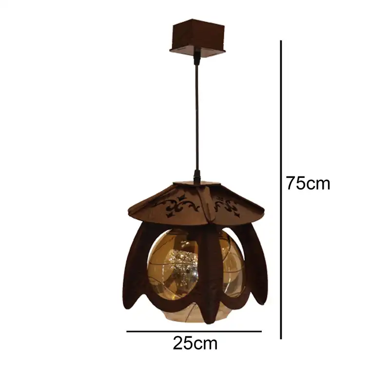 لوستر تک شعله پلاس نور شو مدل کلبه