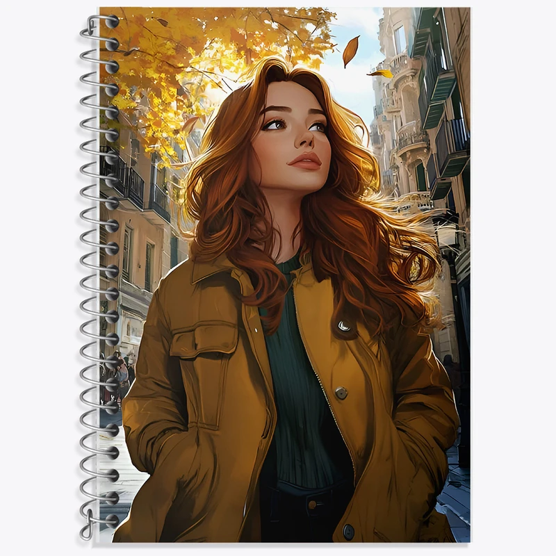 دفتر زبان 50 برگ خندالو مدل دو خط طرح دخترانه کد F6949