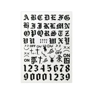 لنز ناخن مدل حروف انگلیسی کد 112