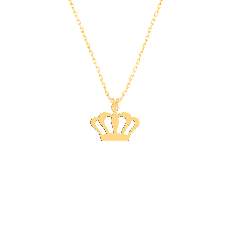 گردنبند طلا 18 عیار زنانه فرشته مدل تاج WNLZ-000630