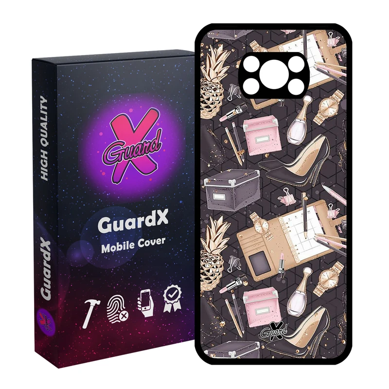 کاور گارد ایکس طرح دخترانه مدل Glass10310 مناسب برای گوشی موبایل شیائومی Poco X3 / Poco X3 NFC