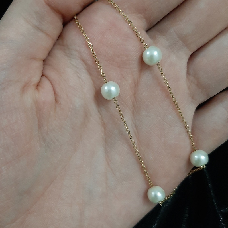 گردنبند دخترانه مدل مرواریدی گردنبند دخترانه مدل مرواریدی