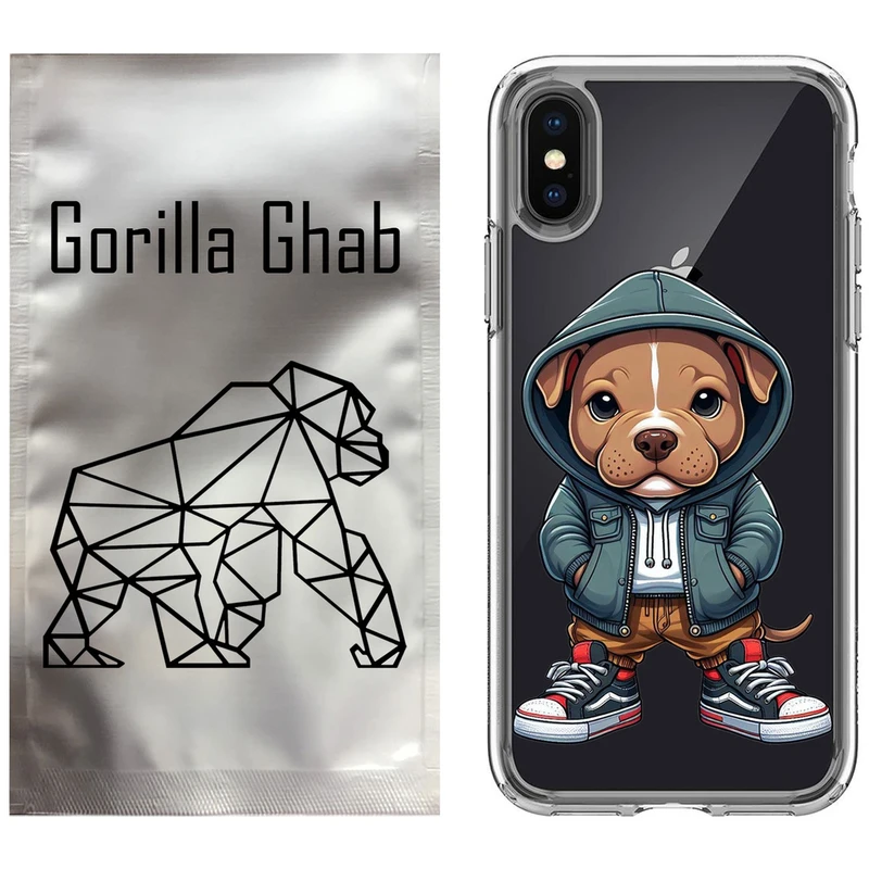 کاور گوریلا قاب مدل CLG کد 66 طرح سگ قهوه ای مناسب برای گوشی موبایل اپل iPhone X / XS