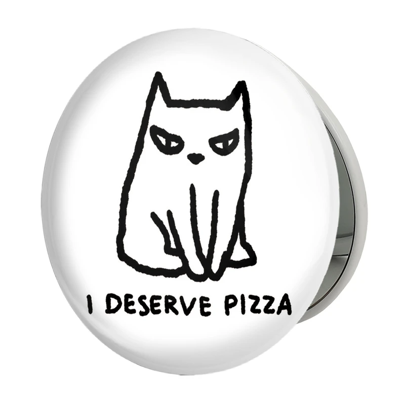 آینه جیبی خندالو طرح گربه گشنه مدل تاشو کد 29305