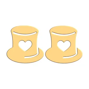 گوشواره طلا 18 عیار زنانه فرشته طرح قلب WEL-000328