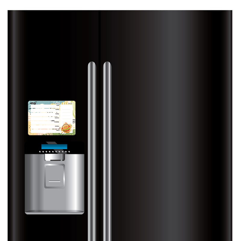 تخته وایت برد لاژید مدل برنامه ریزی غذایی سایز 14x18 سانتی متر