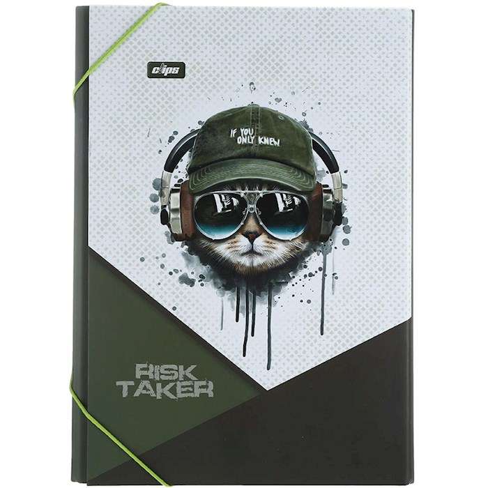 پوشه کلیپس مدل کش دار طرح گربه