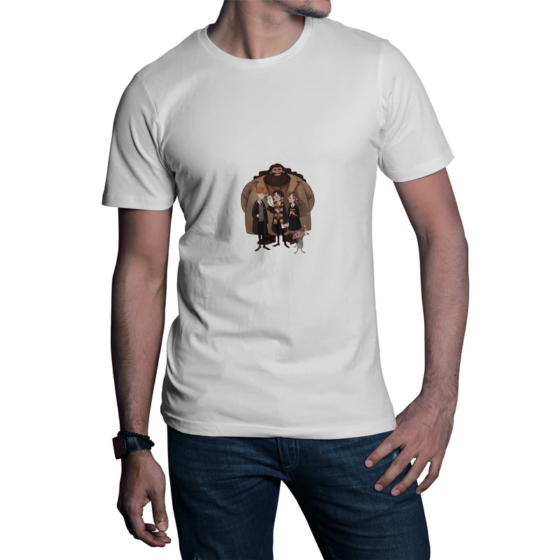 تی‌شرت آستین کوتاه مردانه مدل هری پاتر رنگ سفید