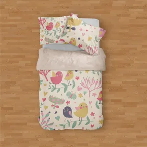 سرویس روتختی مدوپد طرح آواز گنجشک‌ها مدل PAT00267 یک نفره 4 تکه