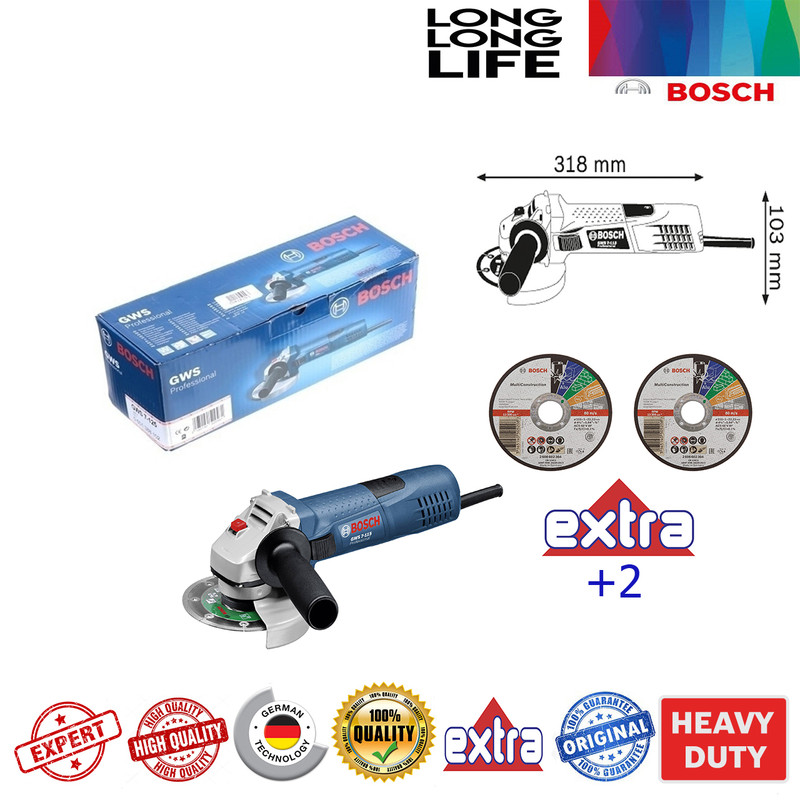 مینی فرز بوش مدل GWS 7-115 + 2 Extra