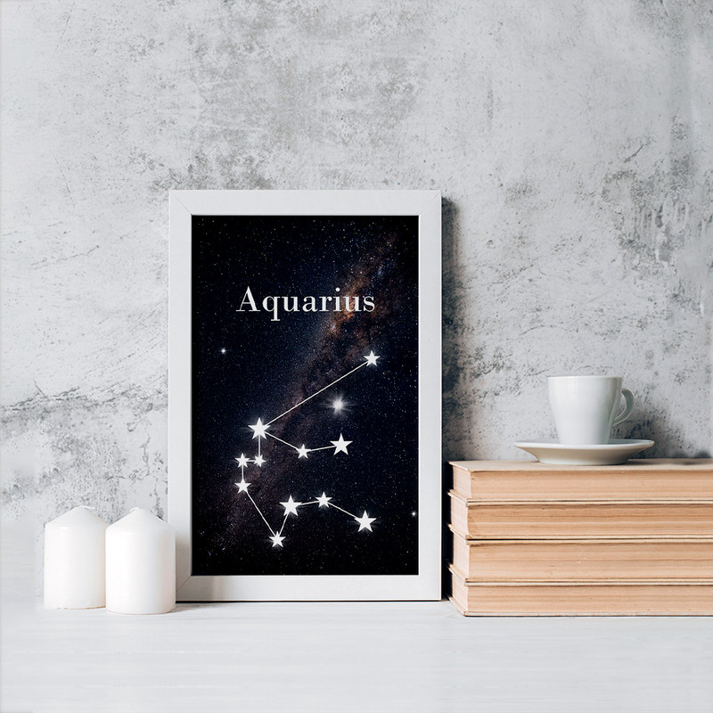 تابلو خندالو مدل دکوراتیو ماه تولد بهمن Aquarius کد M54 مجموعه 1 عددی