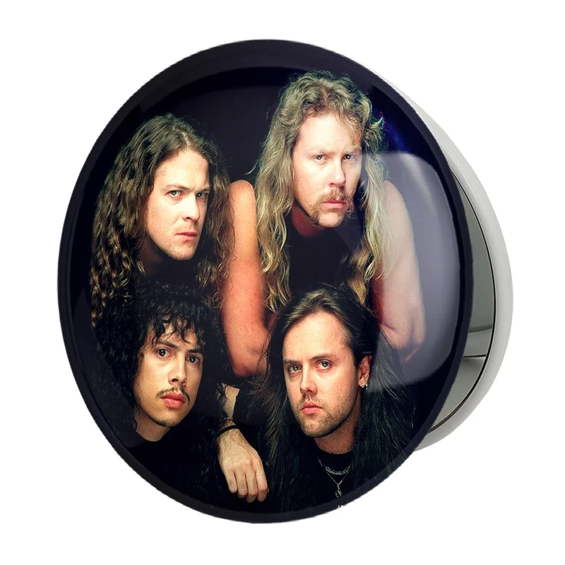 آینه جیبی خندالو طرح گروه موسیقی متالیکا Metallica مدل تاشو کد 3260 
