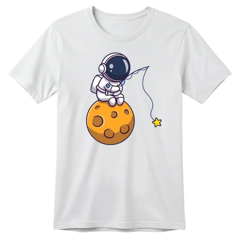 تی‌شرت آستین کوتاه بچگانه مدل فضانورد و ماه کد p3 