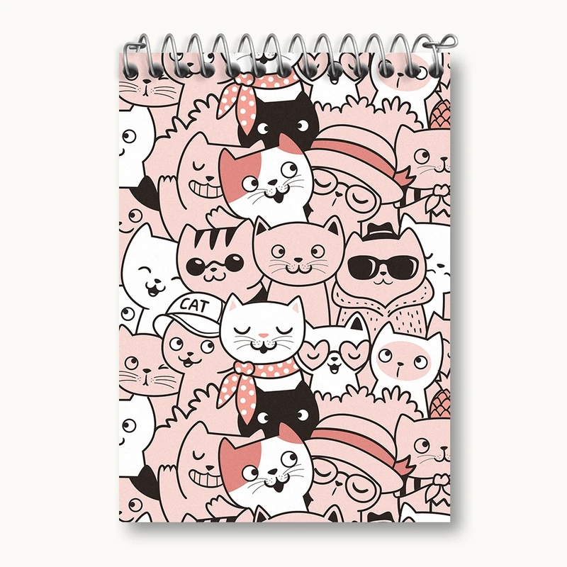 دفتر یادداشت 50 برگ خندالو مدل گربه (Cat) کد N355