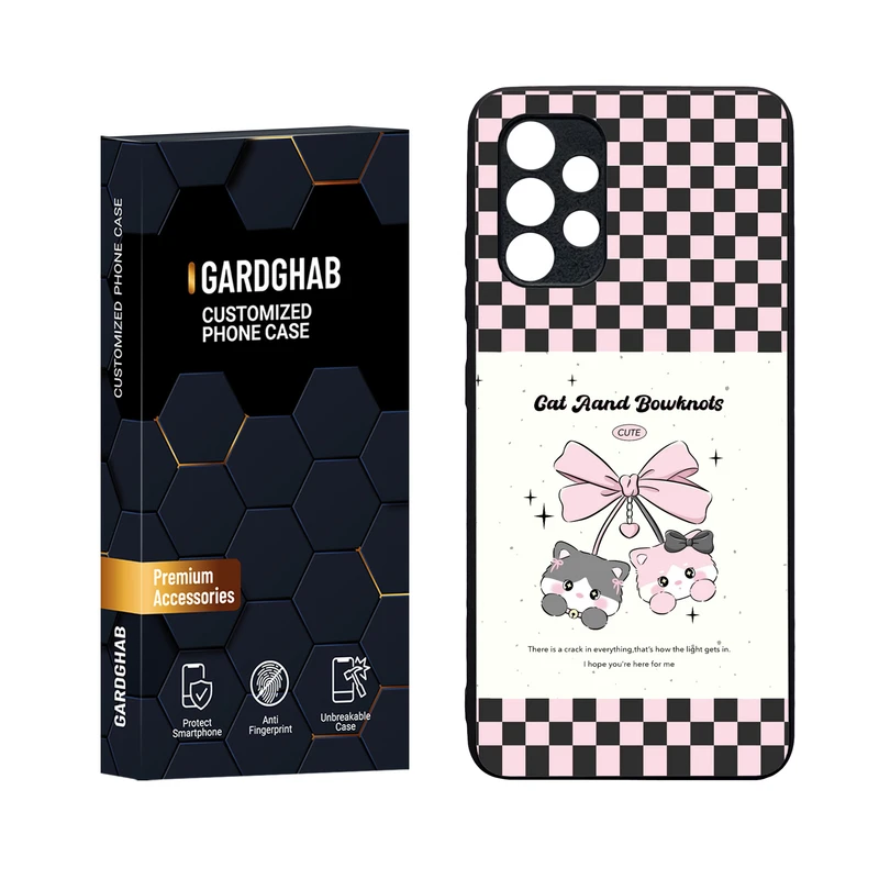کاور گارد قاب مدل دورژله ای پشت گلس دخترانه مناسب برای گوشی موبایل سامسونگ Galaxy A32 4G