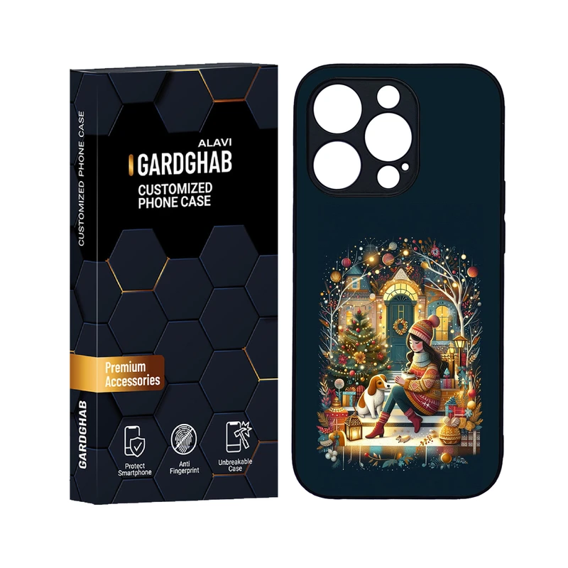 کاور گارد قاب علوی مدل دورژله ای هنری مناسب برای گوشی موبایل اپل iPhone 14 Pro