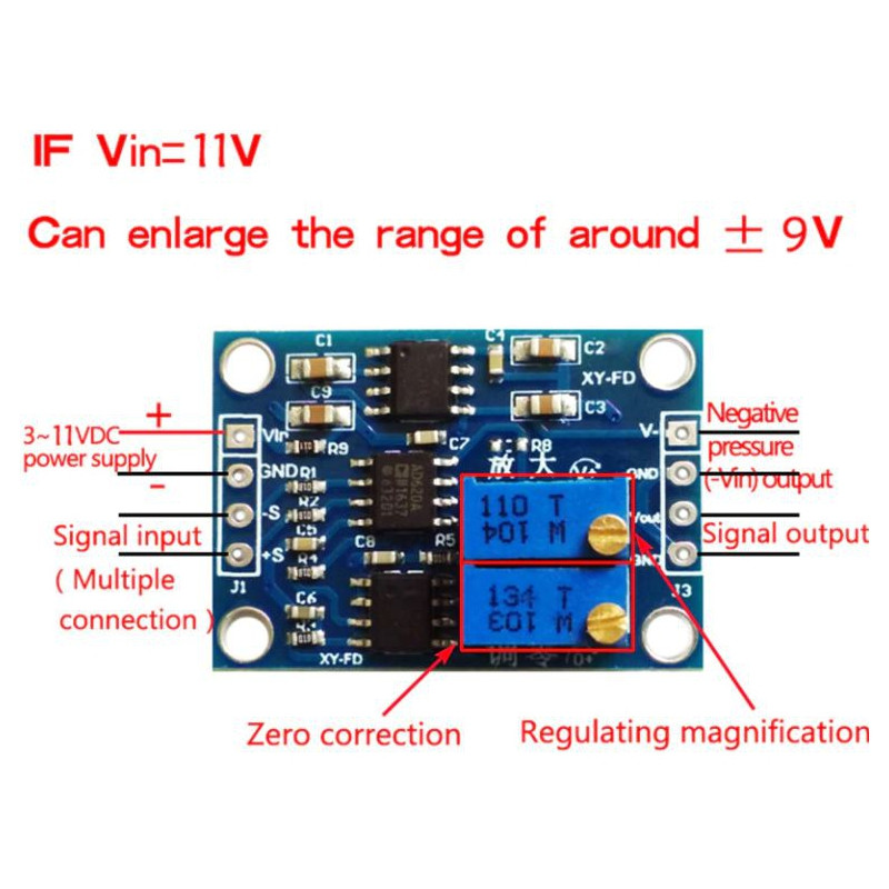 ماژول تقویت کننده مدل AD620 ماژول تقویت کننده مدل AD620